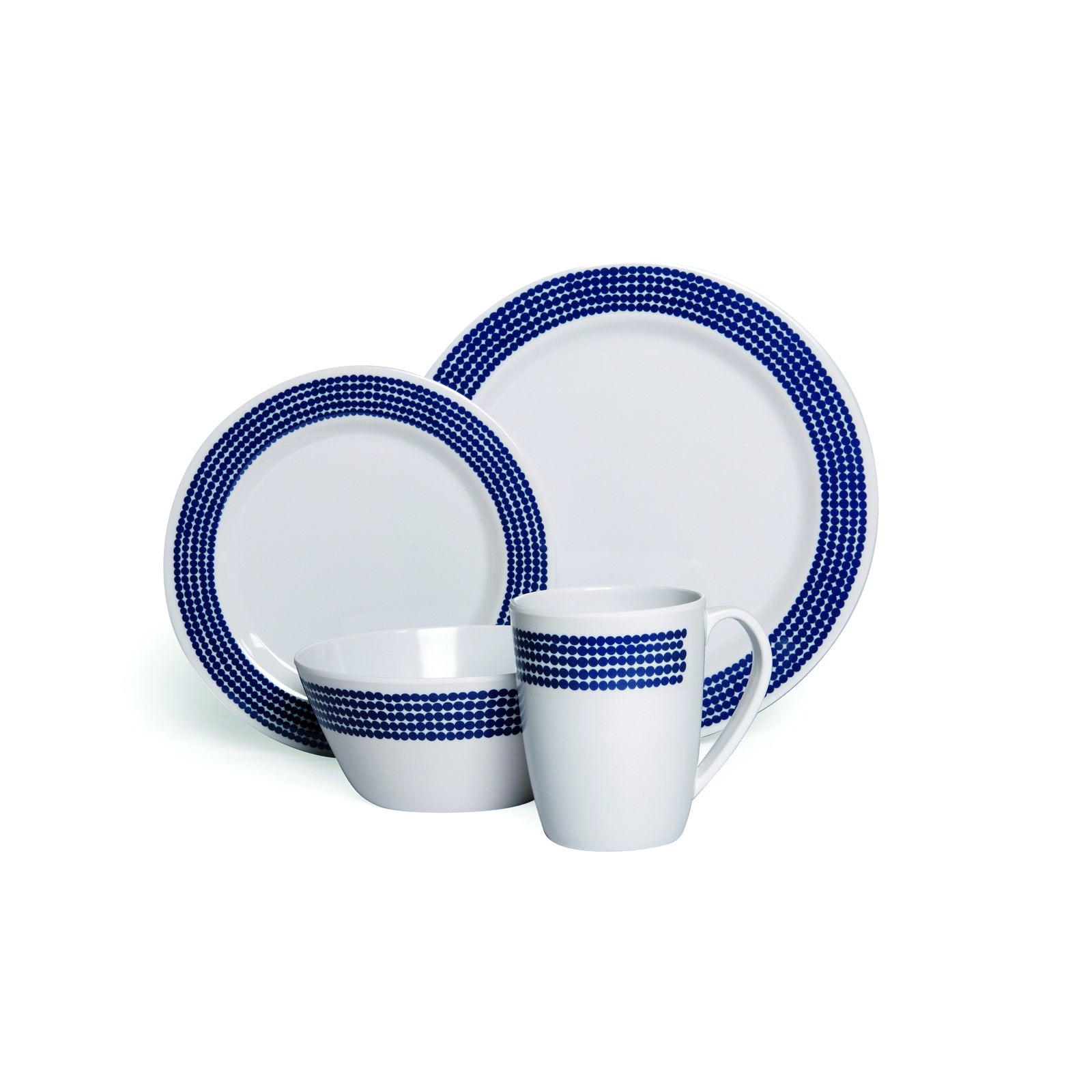Campfire 16 Pc Melamine Dinner Set Blue Moon - Livestainable.co.za