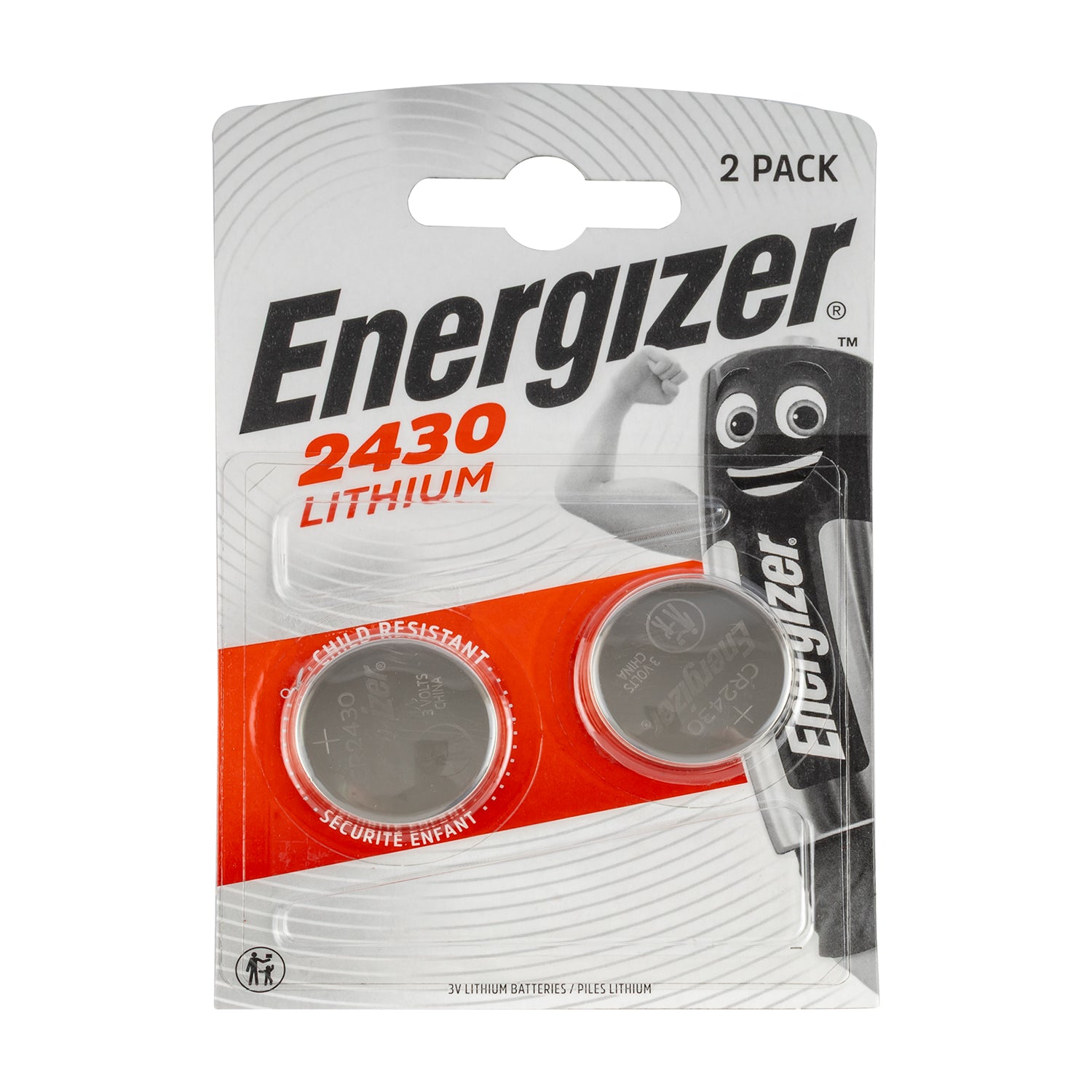 Energizer Energizer 2430 Lithium 3 V Coint Batery 2 Pack (Moq 12)