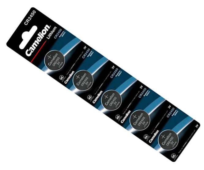 Lithium Coin Battery 3 V 500m A 5 P/Card Cr2450 Bp5