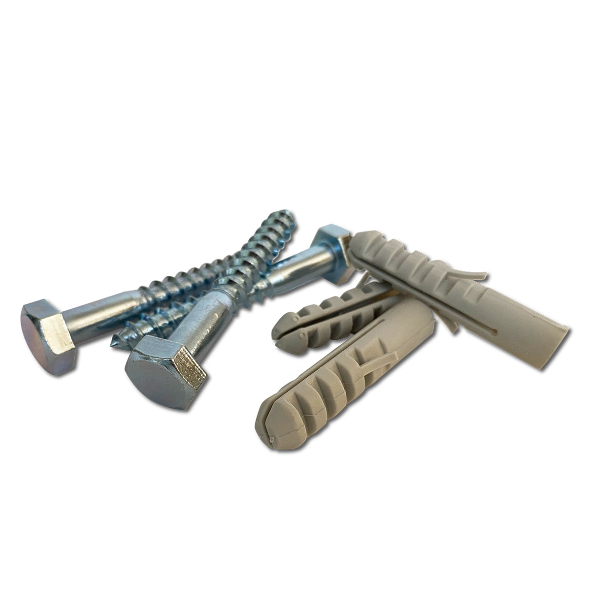 Ifasten Coach Screw M10 X75 Mm & Wall Plug Grey 5 Pp