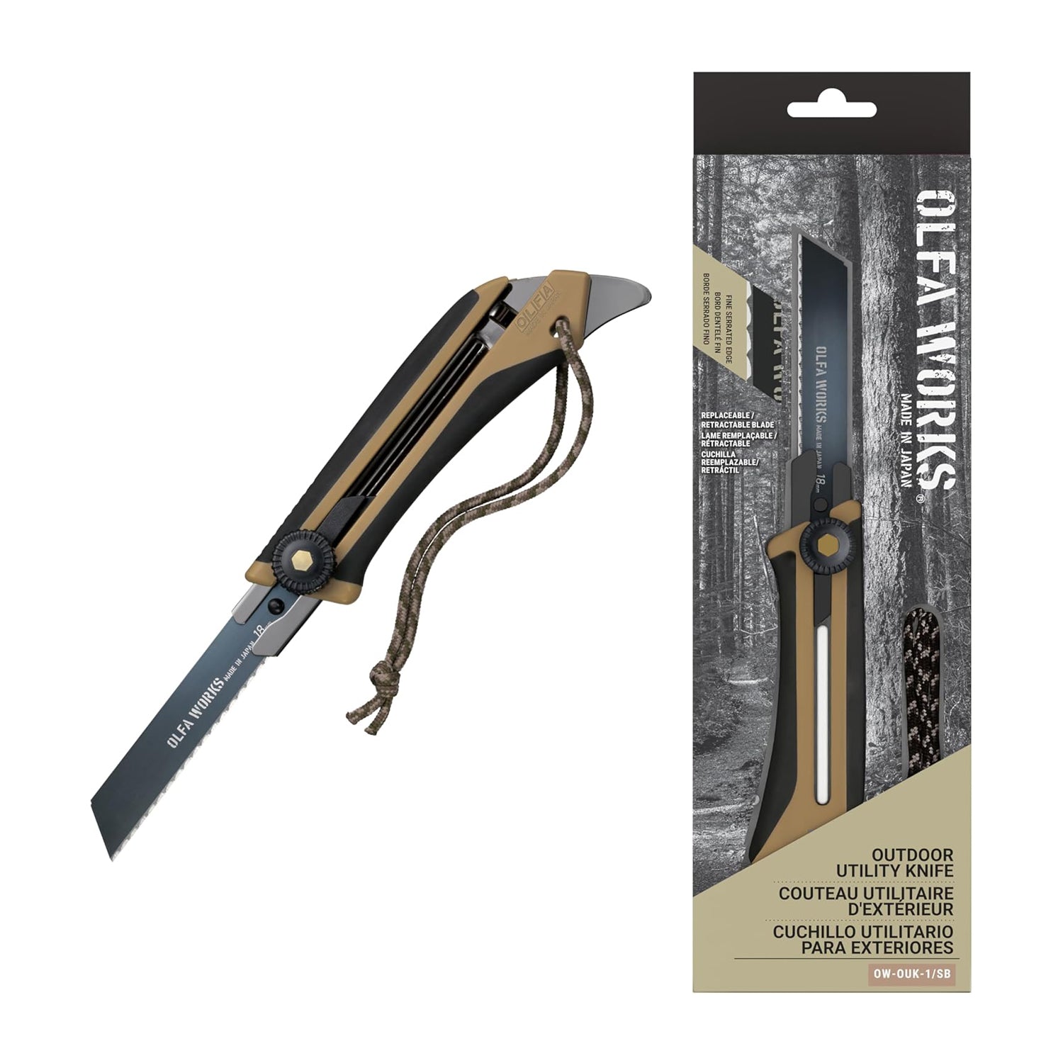 Olfa Olfa Outdoor Utiliyu Knife Sand Colour