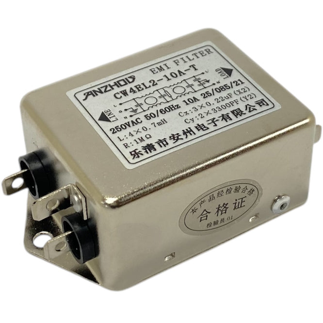 Emi/Emc Chassis Mount Filter 10 A 250 Vac Cw4 El2 10 A T