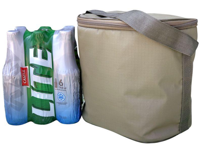 Camp Cover Cooler Six Pack Ripstop Large Khaki - Livestainable.co.za