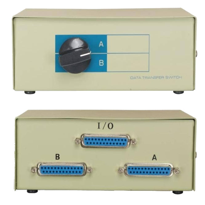 Data Transfer Rotary Switch A B 2 Position Db25 2x Socket Ds25 2