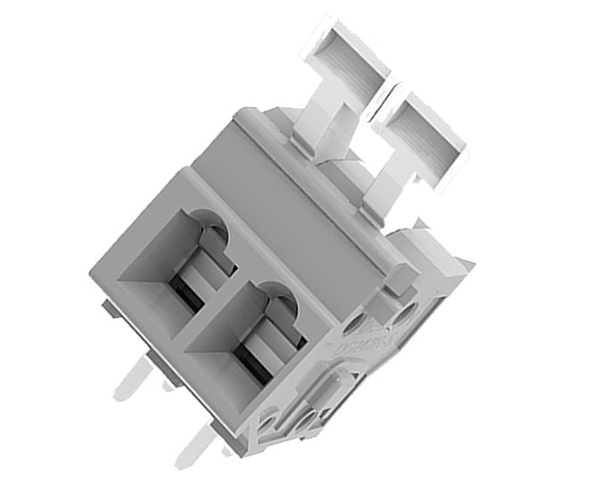 Pcb Mount Spring Terminal Block 2 W P=5.00 Grey Dg242 R 5.0 02 P 11 00 Ah