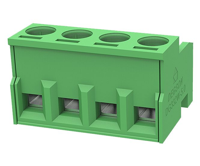 Pluggable Terminal Block 4 W P=5.0 Green Dg332 W 5.0 04 P 14 00 Ah