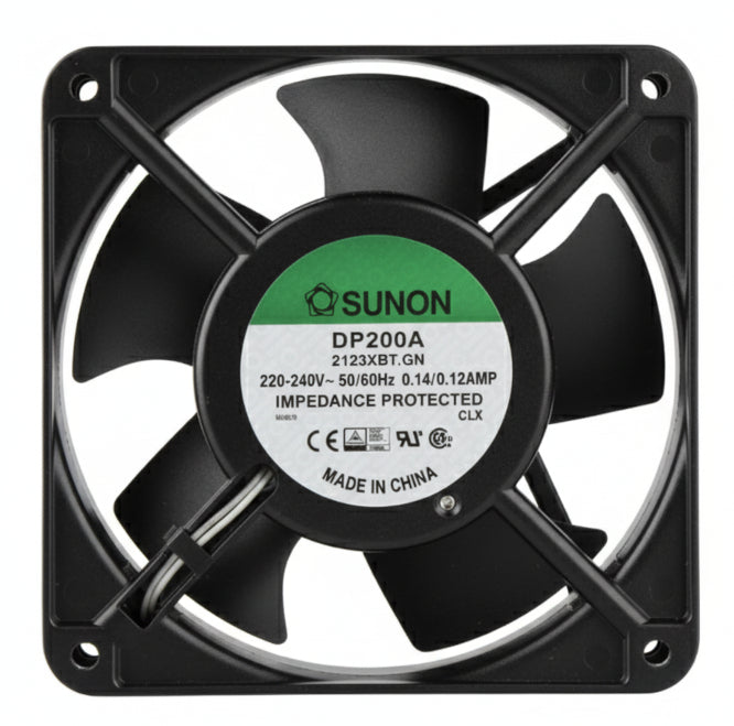 220 V Axial Cooling Fan 120sqx38mm 117 Cfm 2x Bal W/Term. Dp200 A 2123 Xbt.Gn