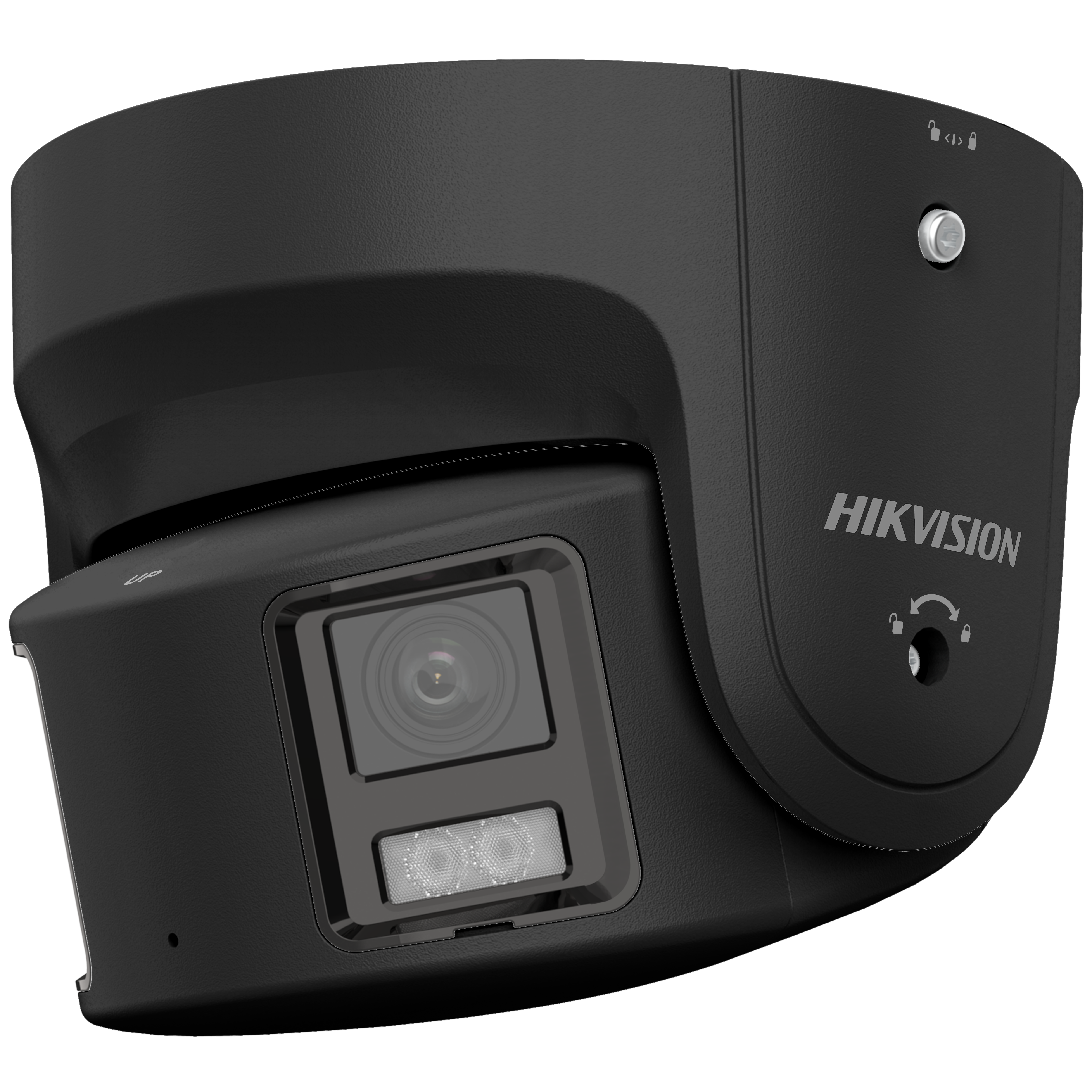 ColorVu 8MP Turret Camera – 4 mm Lens, 30 m Illumination, 130 dB WDR, Audio/Alarm, Strobe & Siren, 12 VDC/PoE