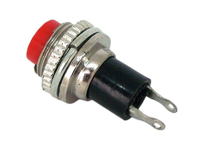 Push Button Switch N.O. Spst 0.5 A Red Solder M10 D=7.8 L=26 Debulk Ds 314 Red