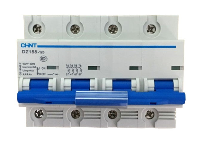 Mini D/R Circuit Breaker 4 P 80 A 6 Ka C Curve Dz158 125 4 P 80 A 6