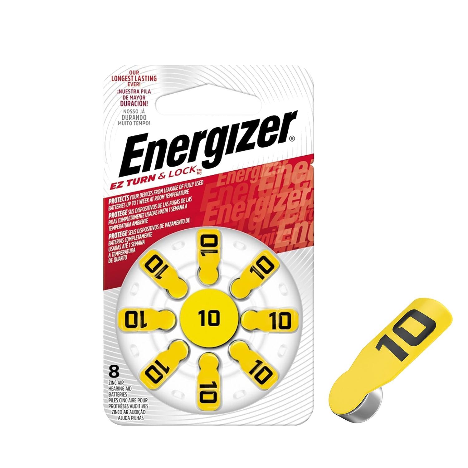 Energizer Hearing Aid Bat 10 Yellow 8 Pack (Moq 10) - Livestainable.co.za