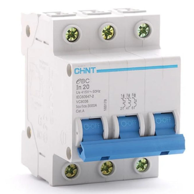 Mcb Mini D/R Circuit Breaker 3 P 32 A 3 Ka C Curve Ebc 332