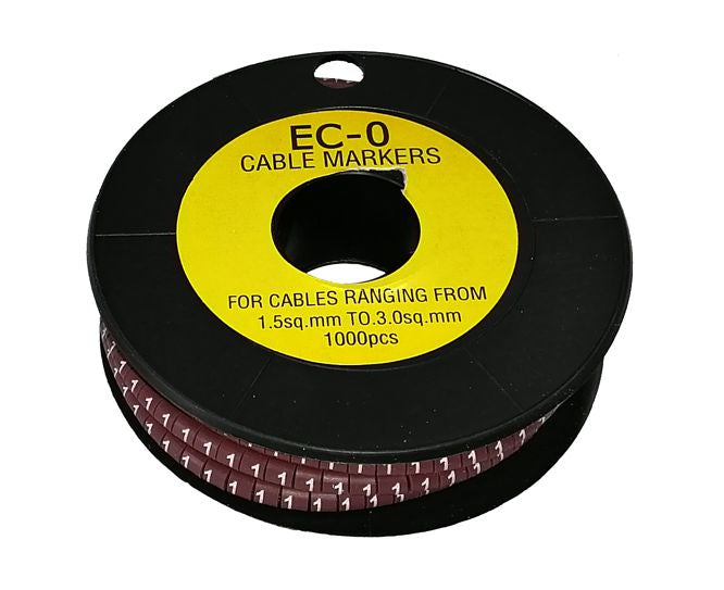 Cable Marker 1 Brown Od 1.5 3mm2 Ec Type 190560(ec 0 1)