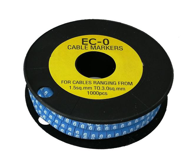 Cable Marker 6 Blue Od 1.5 3mm2 Ec Type 190560(ec 0 6)