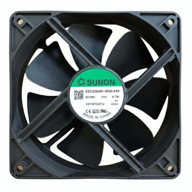 48 Vdc Axial Cooling Fan 120sqx38mm Bal 138 Cfm Wire Leads Eec0384 B1 0000 A99