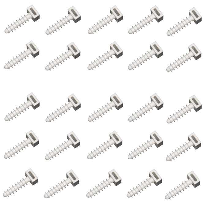 Plug Cable Fixing White 6mm 100/Bag Eh1 W6