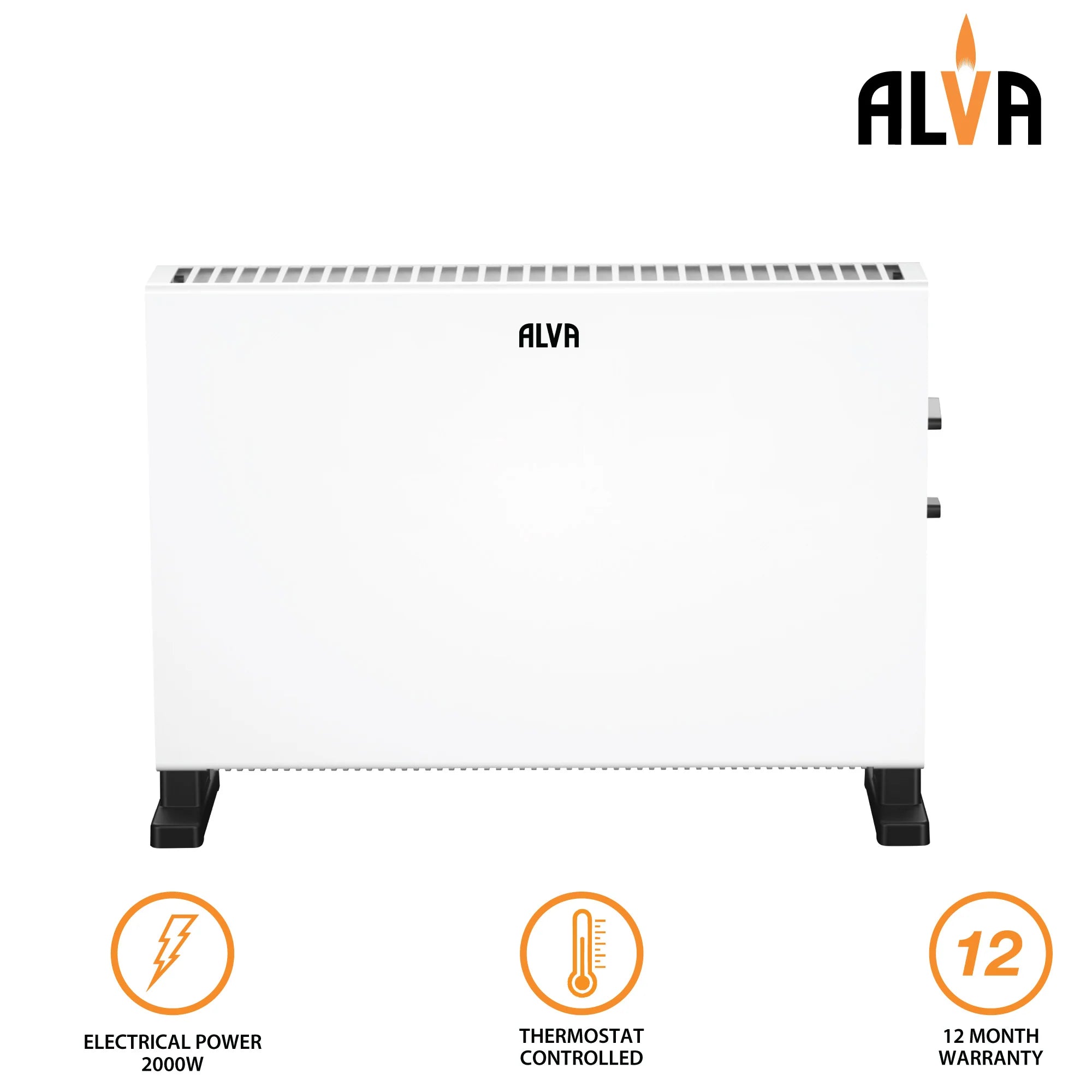 Electric Convection Heater White | Smooth Design | 2000 W