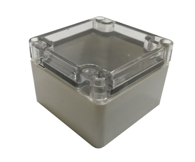 Enclosure Grey Base + Clear Lid 80x80x55mm Enl080806 C