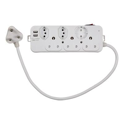 6 Way Multi Plug Normal Usb - Livestainable.co.za