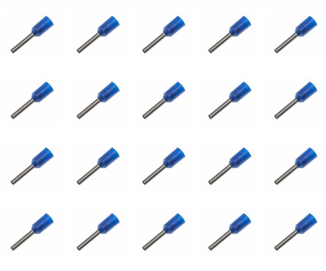 Terminal Boot Lace Blue 0.75mm2 L=8 1 K/Bag Evn7508 Bl