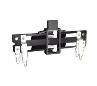 Pot Slide Lin 100 K T=20mm Dual F 2072 B100 K 4 C St