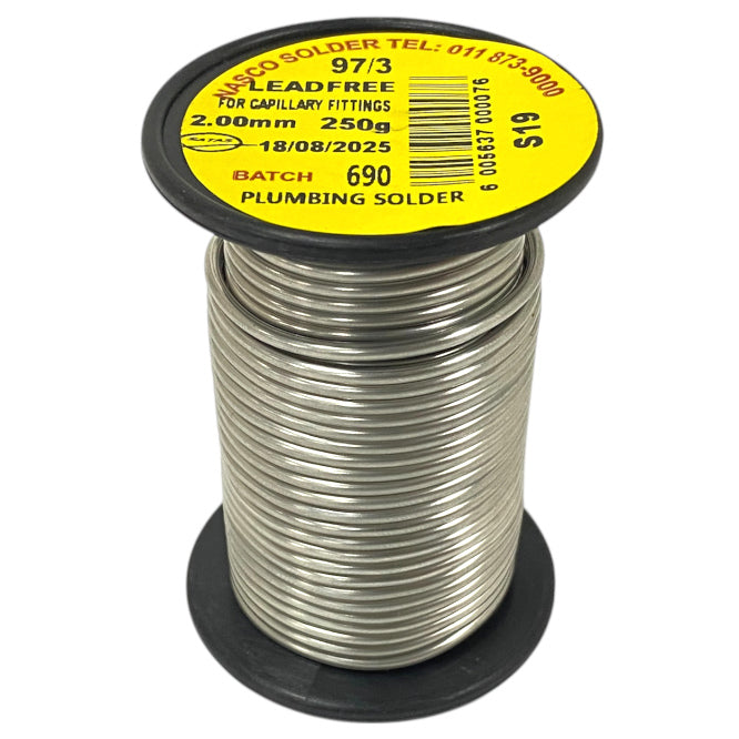 Plumbers Solder Wire Lead Free 97/3 2mm 250 G F000177