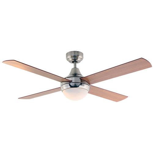 Twister Ceiling Fan 4 Blades Sc/Natural Wood Motor Power 60w - Livestainable.co.za