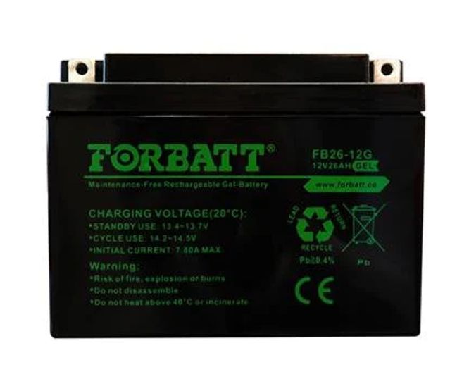 Battery Lead Acid Gel 12 V 26 Ah 166x175x126mm Fb26 12 G