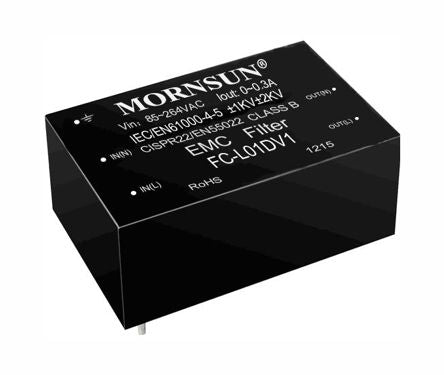 Pcb Mount Emc / Emi / Rfi Mains Power Filter Fc L01 Dv1