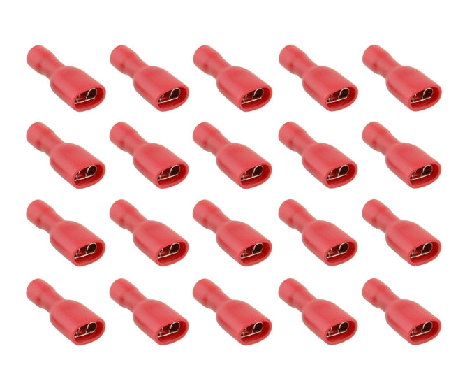 Full Insu. Terminal 6.35mm Red 100 P/Bag Fdfd1.25 250