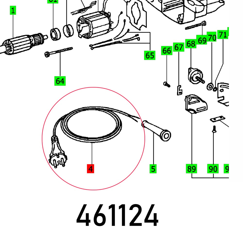 Festool Cable With Plug Atf 55 Din H05 Rn F