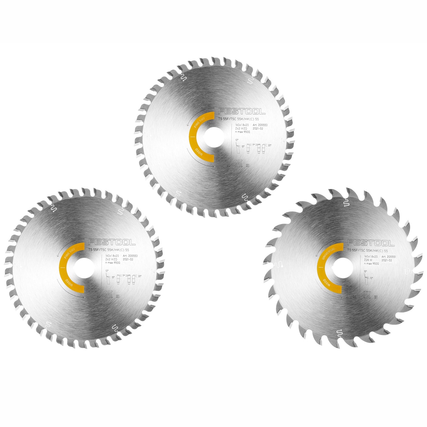 Festool Saw Blade Set Ksb Sort 3 W 160 X1.8