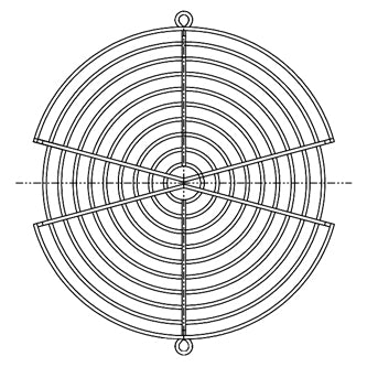 Chrome Metal Finger Guard For 172mm Fan Fg 17 B