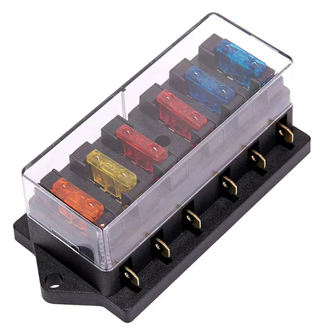 6 W Fuse Block With Cover 40 A 12 24 V Ato/Atc Fh 722 1