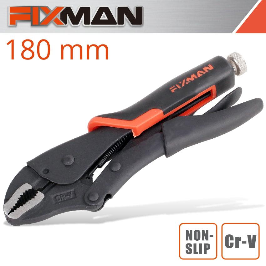 Fixman Curved Jaw Lock Grip Pliers 7'/180 Mm - Livestainable.co.za