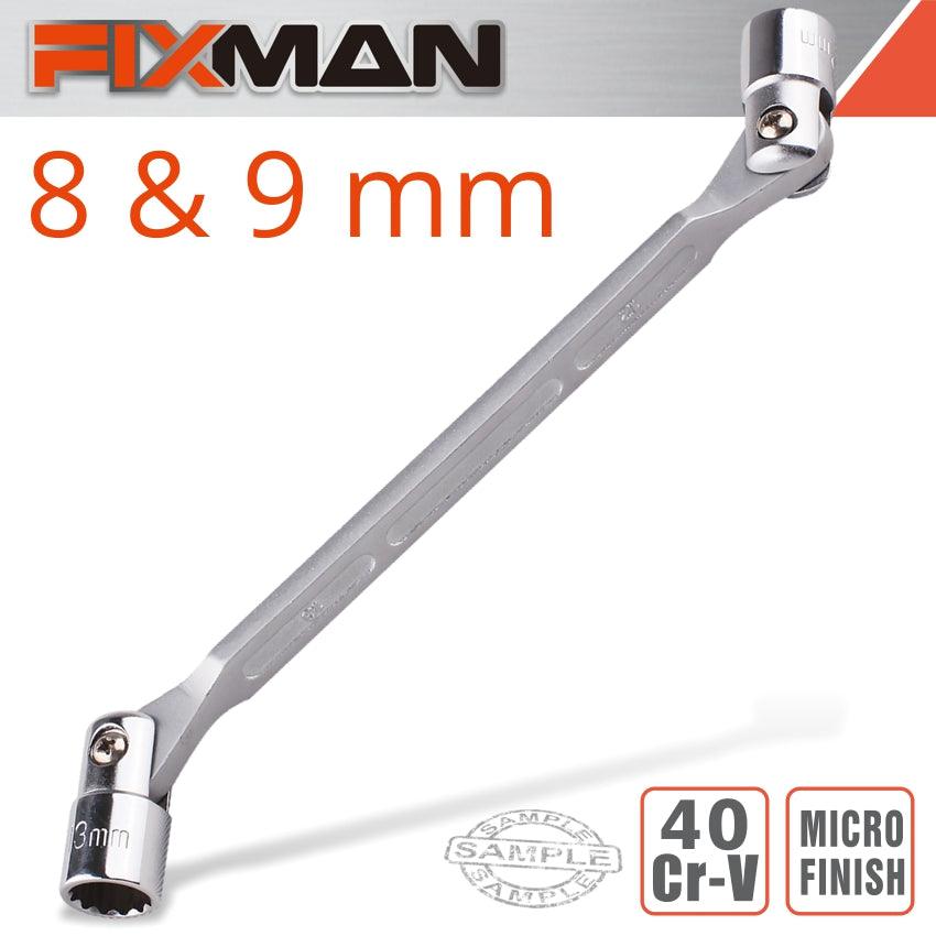 Fixman Hinged Socket Wrench 8 X9 Mm - Livestainable.co.za