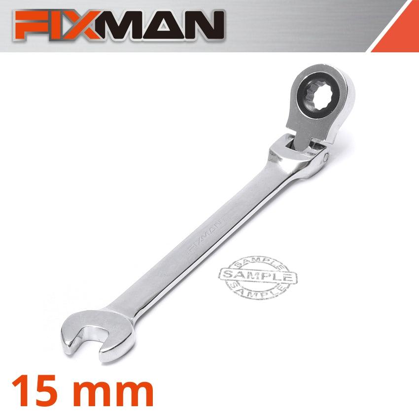Fixman Flexible Ratchet Combination Wrench 15 Mm - Livestainable.co.za
