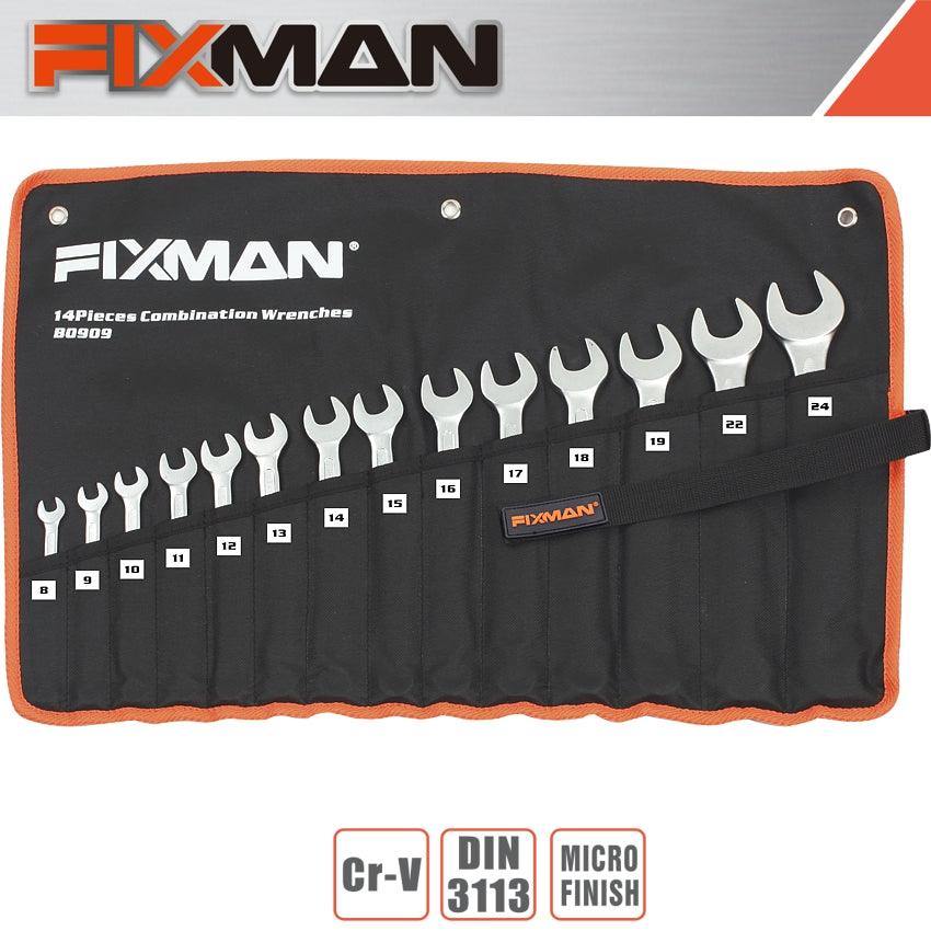 Fixman 14 Pcs Combination Spanner Set 8 Mm 24 Mm - Livestainable.co.za