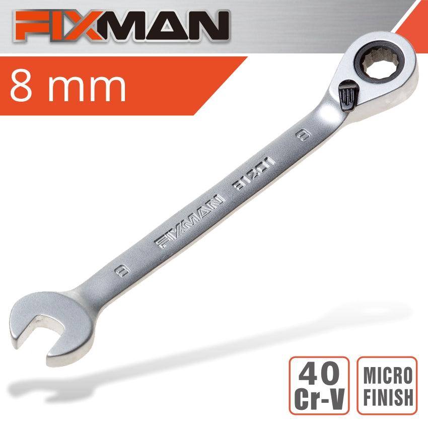Fixman Reversible Combination Ratcheting Wrench 8 Mm - Livestainable.co.za