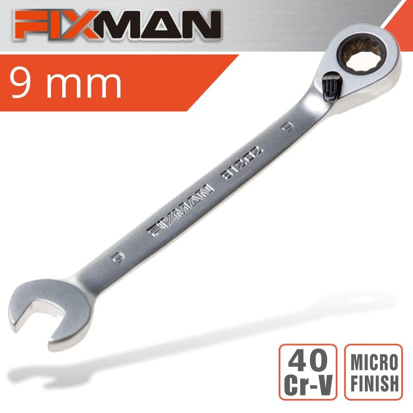 Fixman Reversible Combination Ratcheting Wrench 9 Mm - Livestainable.co.za