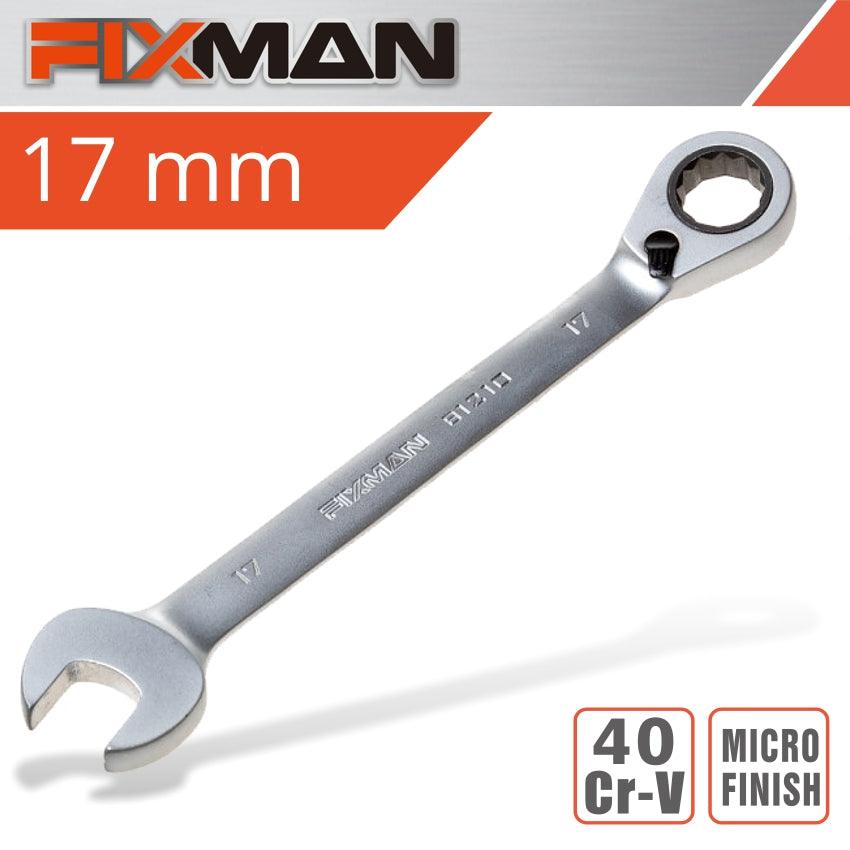 Fixman Reversible Combination Ratcheting Wrench 17 Mm - Livestainable.co.za
