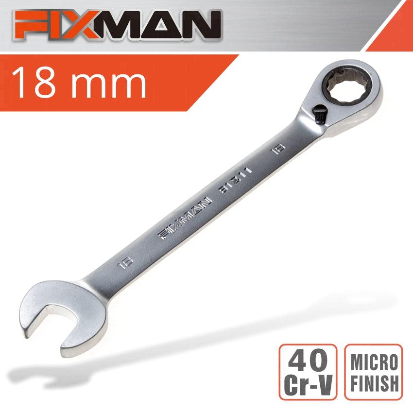 Fixman Reversible Combination Ratcheting Wrench 18 Mm - Livestainable.co.za