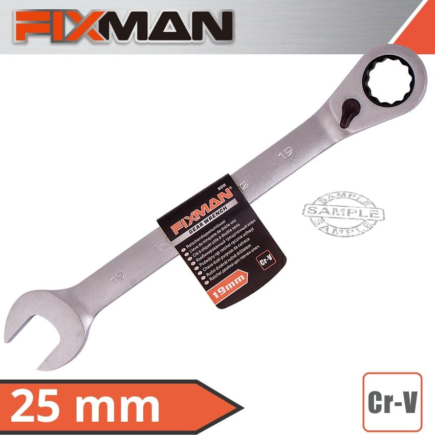 Fixman Reversible Combination Ratcheting Wrench 25 Mm - Livestainable.co.za