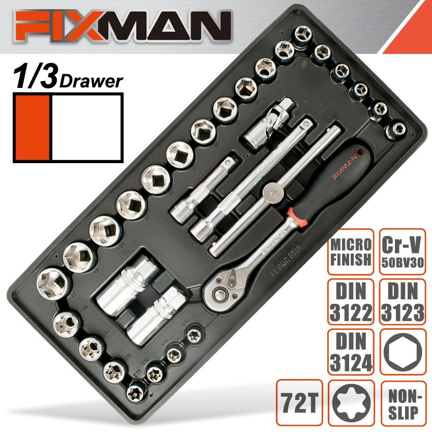 Fixman 31 Pc 3/8'dr.Sockets & Accessories - Livestainable.co.za