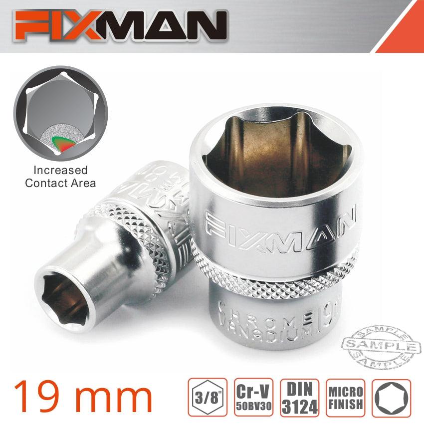 Fixman 3/8' Drive Hex Socket 19 Mm - Livestainable.co.za