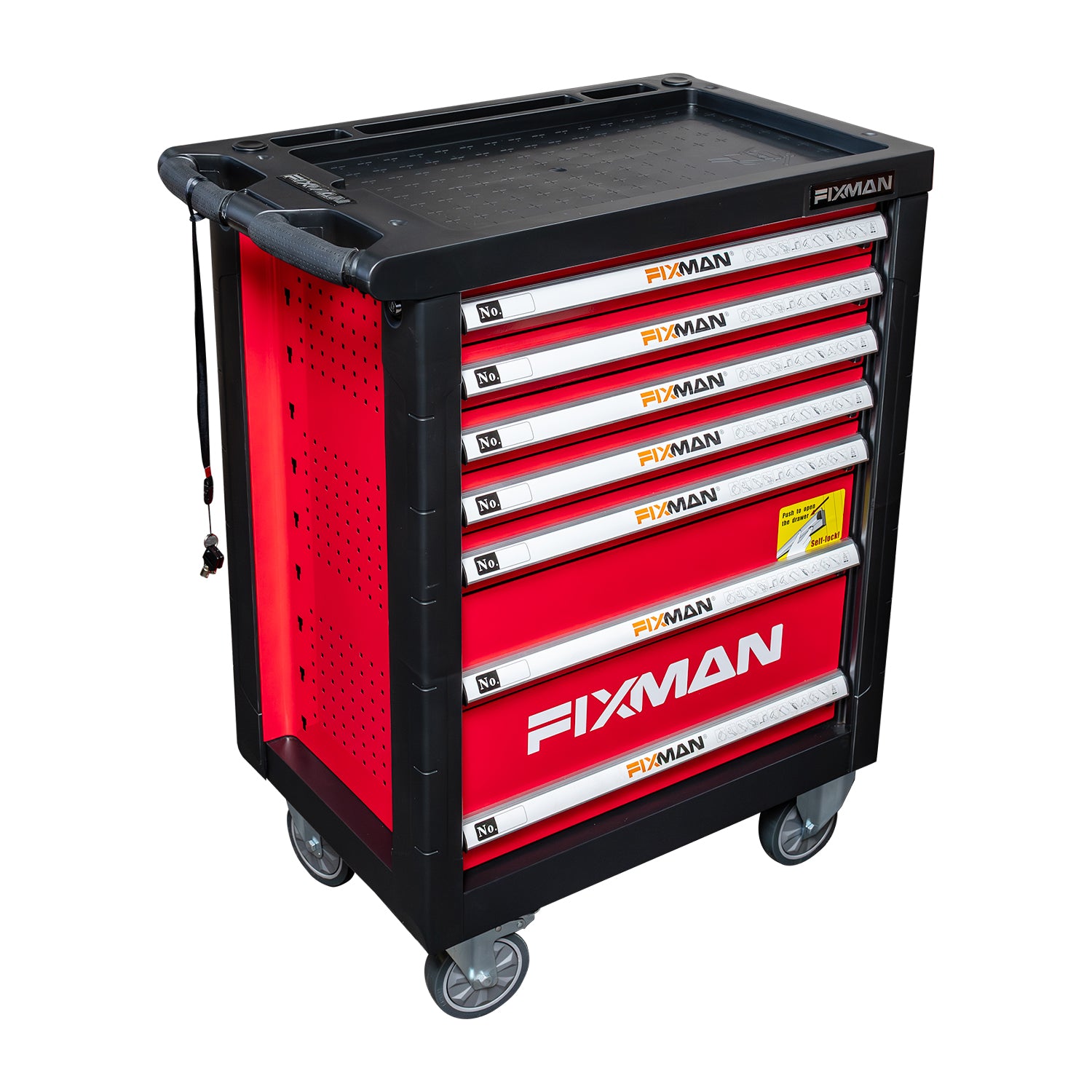 Fixman Fixman 7 Drawer Ind. Roller Cabinet With 133 Pc Mechanics Tool Set