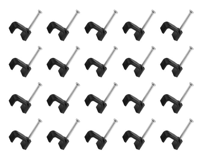 Flat Nail In Saddle 8mm Black 100 P/Bag Cc F8 Black