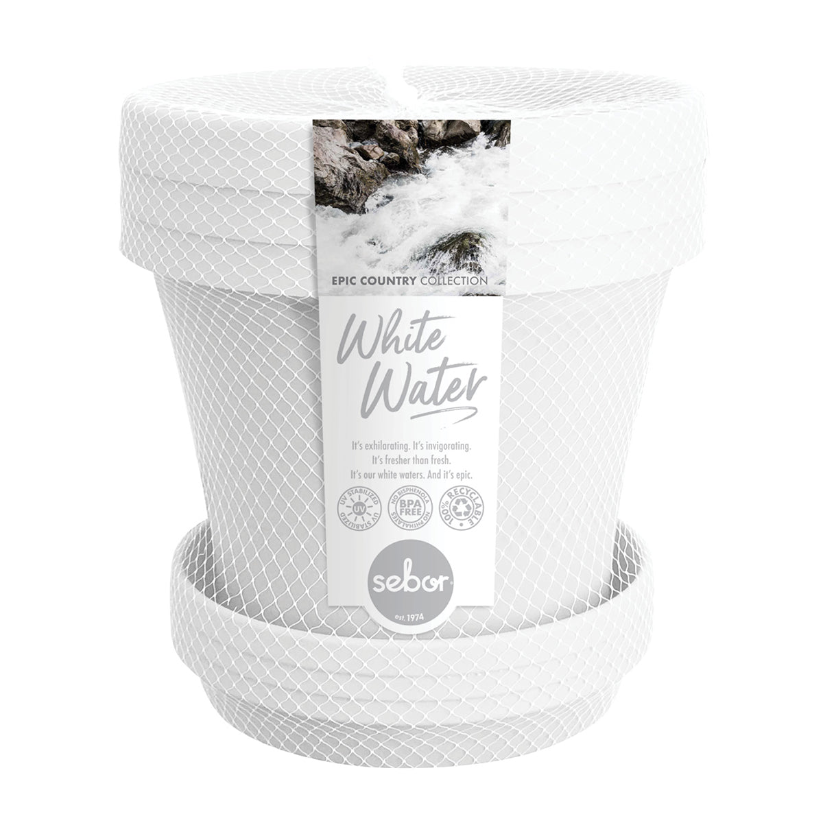 Sebor Suppot & Saucer Set 30 Cm White Water 3 Pck