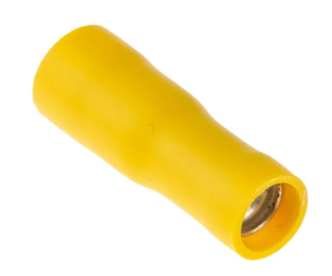 5mm Vinyl Insulated Yellow Bullet Socket Debulk Frd 5.5 195