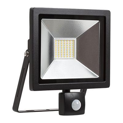 ***Led 30w Floodlight & Sensor Black 4000 K (Fs296) - Livestainable.co.za